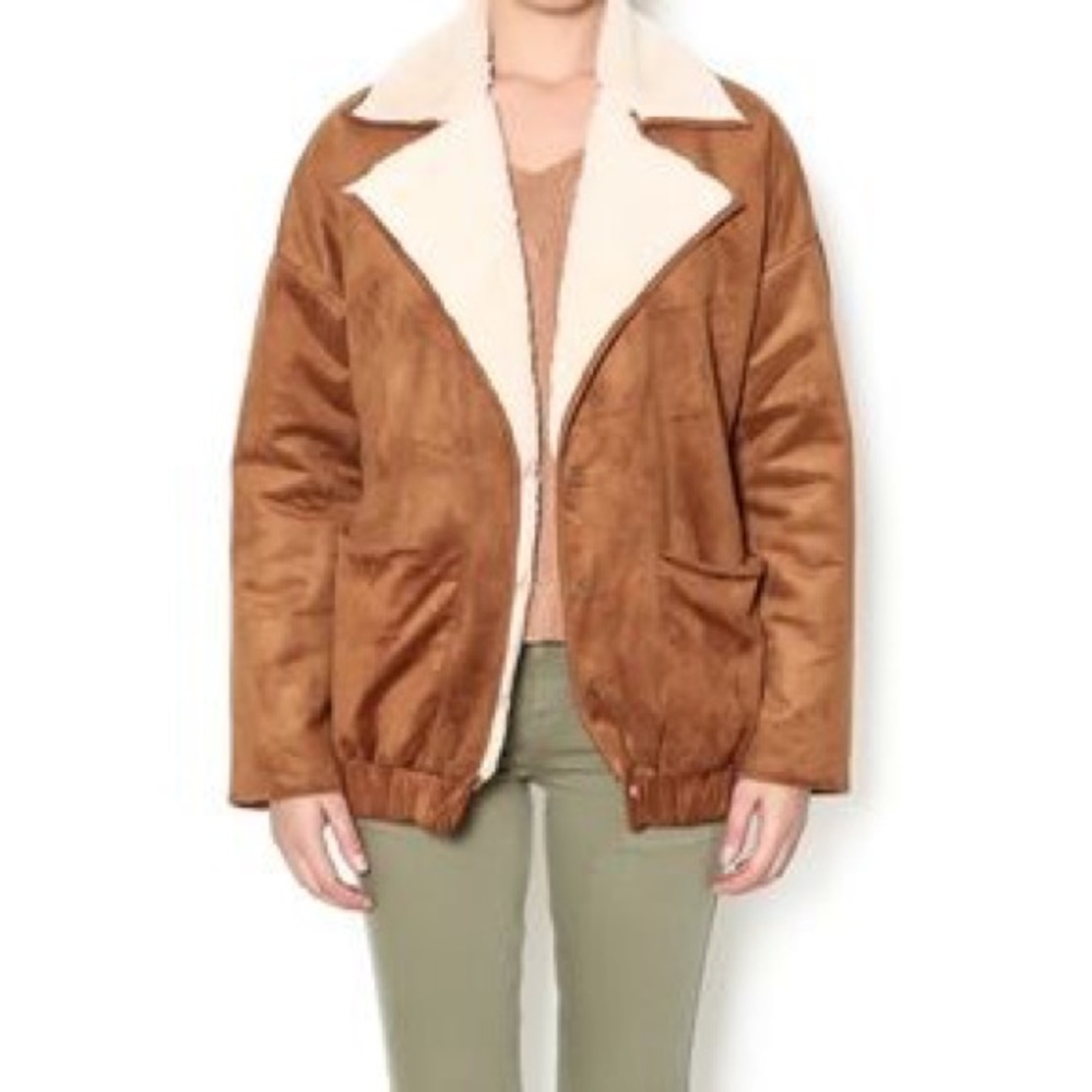 Honeypunch Vegan Suede Jacket SMALL